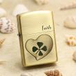 Bật Lửa Zippo Love Cỏ Bốn Lá (Màu Vàng)