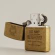 Bật Lửa Zippo Mạ Antique Brass Khắc Huy hiệu Hải quân Hoa Kỳ U.S.Navy