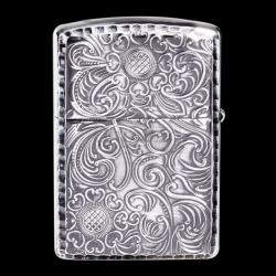 Bật Lửa zippo Màu Bạc Khắc Hoa Văn 2 mặt - Mã SP: ZPC1940
