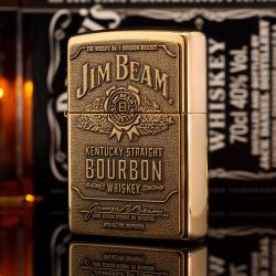 Bật Lửa Zippo Màu Đồng khắc Hãng Rượu Jim Beam - Mã SP: ZPC1908