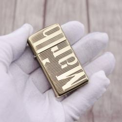 Bật Lửa Zippo Màu Đồng Khắc Logo Marlboro Phiên Bản Hẹp Slim - Mã SP: ZPC2957