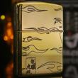 Bật Lửa Zippo Màu Đồng Khắc Rồng Quấn Nguyên Con Armor