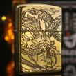 Bật Lửa Zippo Màu Đồng Khắc Rồng Quấn Nguyên Con Armor