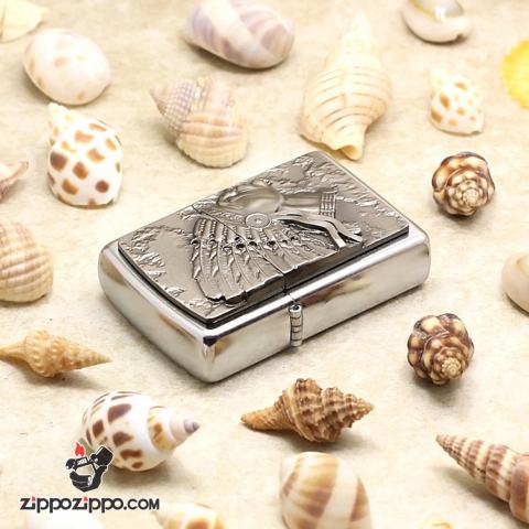 Bật Lửa Zippo Ốp Người Thổ Dân Da Đỏ