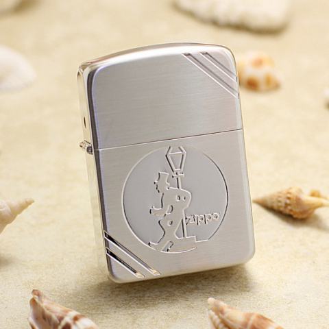 Bật Lửa Zippo Phiên Bản 1941 Bạc Khắc Rượu Người Đàn Ông Say Rượu