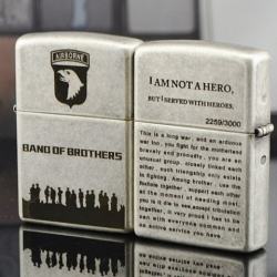 Bật lửa Zippo phiên bản Antique Bạc Band of Brothers