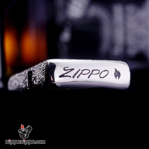 Bật lửa Zippo phiên bản Bạc nguyên khối Chạm Khắc Chim Phượng Hoàng Bản Armor