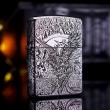 Bật lửa Zippo phiên bản Bạc nguyên khối Chạm Khắc Chim Phượng Hoàng Bản Armor