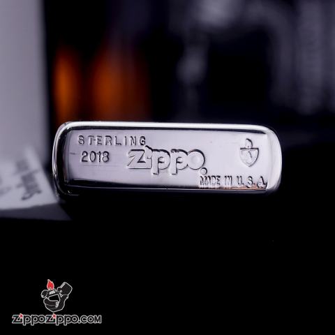 Bật lửa Zippo phiên bản Bạc nguyên khối Chạm Khắc Chim Phượng Hoàng Bản Armor