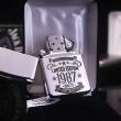 Bật lửa Zippo phiên bản Bạc nguyên khối Chạm Khắc Logo Limited 1987 Bản Armor