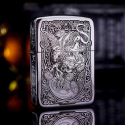 Bật Lửa Zippo Phiên Bản Bạc Nguyên Khối Khắc Tỳ Hưu BẢn 1941 - Mã SP: ZPC2333