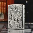 Bật lửa Zippo phiên bản Bạc nguyên khối khắc Tỳ Hưu