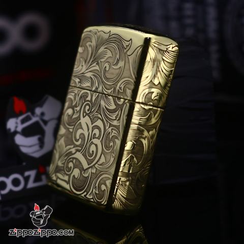 Bật Lửa Zippo Phiên Bản Chạm Khắc Nổi Hoa Văn Bao Quanh  B-W Amor