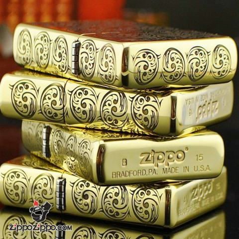Bật lửa Zippo phiên bản chạm khắc nổi mây bao quanh amor