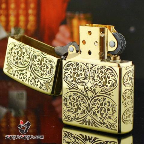 Bật lửa Zippo phiên bản chạm khắc nổi mây bao quanh amor