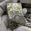 Bật lửa Zippo phiên bản chrome chạm khắc vòm hoa Mẫu Đơn vỏ dày