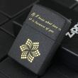 Bật lửa Zippo phiên bản đen nứt hoa văn chấm bi