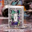 Bật Lửa Zippo Phiên Bản Giới Hạn Khắc Ô Khóa Mạ Bạc Khảm Trai