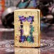 Bật Lửa Zippo Phiên Bản Giới Hạn Khắc Ô Khóa Mạ VÀng Khảm Trai