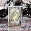 Bật Lửa Zippo Phiên Bản Hàn Quốc Khắc Họa Tiết Kỳ Lân Bản Chrome