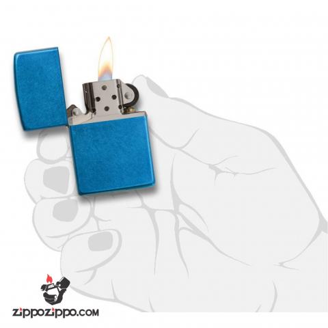 Bật Lửa Zippo Sơn Màu Xanh Da Trời - SKU 24534 – Zippo Cerulean Blue
