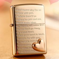 Bật lửa Zippo phiên bản tình yêu 2MBL màu vàng