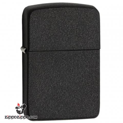 Bật Lửa Zippo 1941 Sơn Tĩnh Điện Đen Nhám - SKU 28582 – Zippo 1941 Replica Black Crackle Lighter
