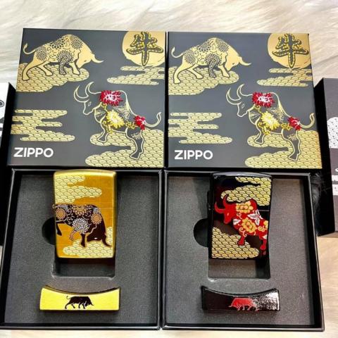 Bật Lửa Zippo Sơn Mài Trâu Năm Tân Sửu Bản Giới 600 Bộ Trên Toàn Thế GIới