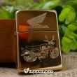 bật lửa zippo vàng bóng khắc xe honda 67