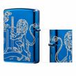 Bật Lửa Zippo Xanh Dương Khắc Biểu Tượng Sư Tử Trung Cổ