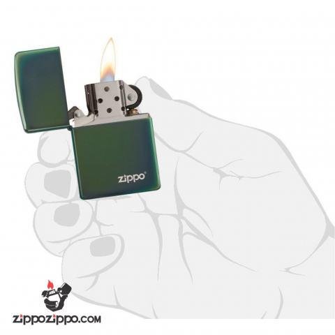Bật Lửa Zippo Phủ Bóng Màu Xanh Lá - Logo Zippo SKU 28129ZL – Zippo Chameleon with Zippo Logo