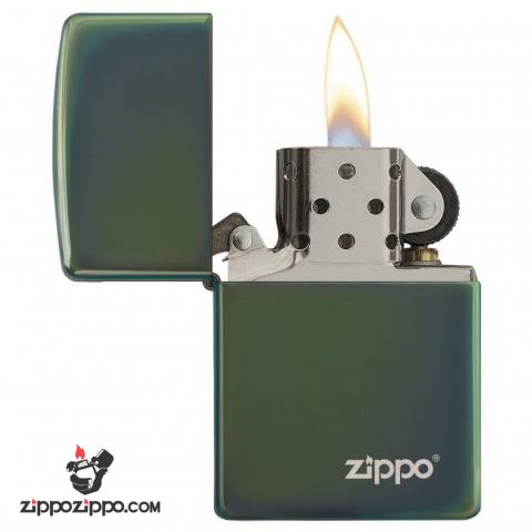 Bật Lửa Zippo Phủ Bóng Màu Xanh Lá - Logo Zippo SKU 28129ZL – Zippo Chameleon with Zippo Logo