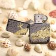 Bật Lửa Zippo Xuất Nhật Băng Đen Huy Hiệu Rồng Ba Chiều Mạ Vàng