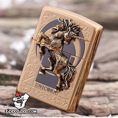 Bật lửa zippo xuất nhật chính hãng họa tiết  ngựa hoang dã Specials