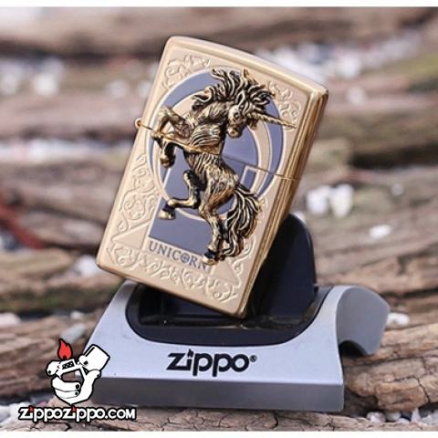 Bật lửa zippo xuất nhật chính hãng họa tiết  ngựa hoang dã Specials