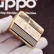 Bật Lửa Zippo Xuất Nhật Mạ Vàng Sâu Chạm Khắc Hình Hạt Quạt Trừu Tượng