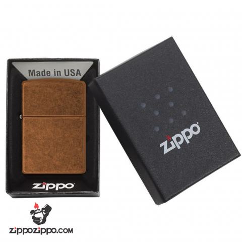 Bật Lửa Zippo Sơn Màu Nâu Kẹo Bơ - SKU 21184 – Zippo Toffee