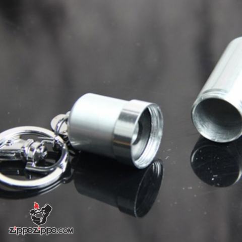 Bình đựng xăng xơ cua dành cho bật lửa zippo màu bạc