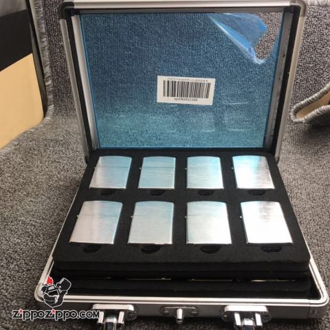 Hộp Đựng Zippo 16 Chiếc Khung Nhôm Mặt Kính Sang Trong