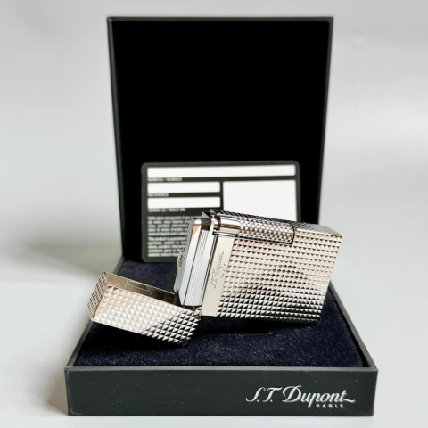 S.T. Dupont Le GranD vân kim vừa 2 lửa & khò mạ Palladium New full C23011