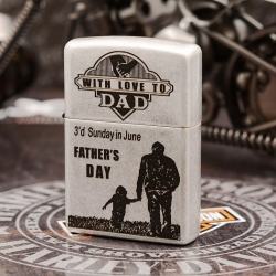 Zippo 121FB Bạc Cổ KHắc Father Day - Mã SP: ZPC1710