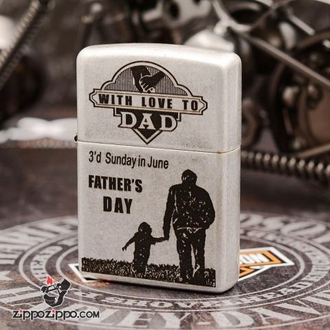 Zippo 121FB Bạc Cổ KHắc Father Day