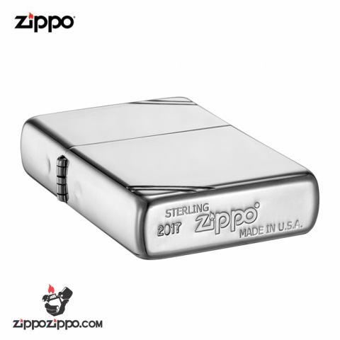 Zippo 14 - Bật lửa Zippo chính hãng phiên bản 1937 bạc nguyên khối chặt góc