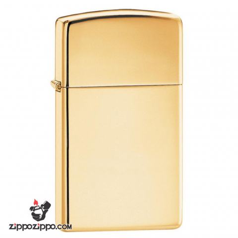 Bật Lửa Zippo Bản Nhỏ Đồng Vàng Trơn Bóng - SKU 1654B – Zippo Slim High Polish Brass