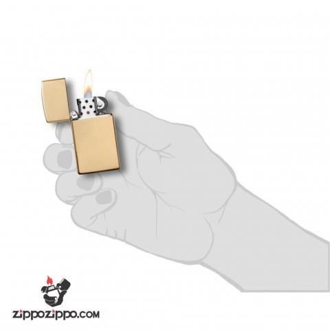 Bật Lửa Zippo Bản Nhỏ Đồng Vàng Trơn Bóng - SKU 1654B – Zippo Slim High Polish Brass
