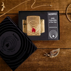 Zippo 2026 Collectible of the Year Asia – GENERATIONS Armor® Tumbled Brass – Zippo Coty 2026 – Zippo 47219 - Mã SP: ZPC04124
