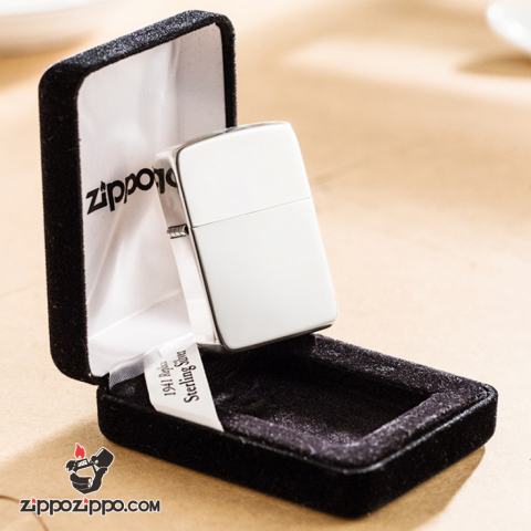 Zippo 23 - Bật lửa zippo chính hãng bạc trơn nguyên khối  phiên bản 1941
