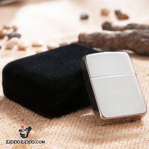 Zippo 23 - Bật lửa zippo chính hãng bạc trơn nguyên khối  phiên bản 1941