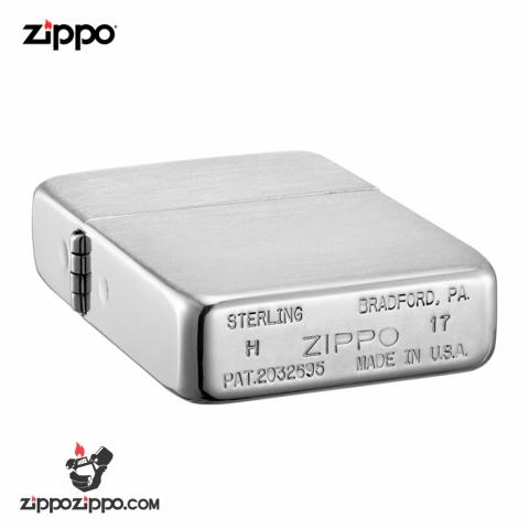 Zippo 24 - Bật Lửa Zippo Bạc Khối Cao Cấp Vân Xước Phiên Bản 1941