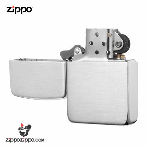 Zippo 24 - Bật Lửa Zippo Bạc Khối Cao Cấp Vân Xước Phiên Bản 1941